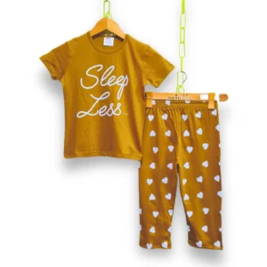 2025 MOMS FAVORITE Sleep Less T-Shirt Pajama Set For Girls