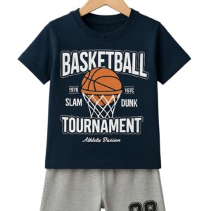 Boys Basketball Dress in Pakistan – Summer T-Shirt & Shorts Set 2025 | Kids Sports Outfit