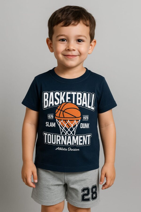 Boys Basketball Dress in Pakistan – Summer T-Shirt & Shorts Set 2025 | Kids Sports Outfit