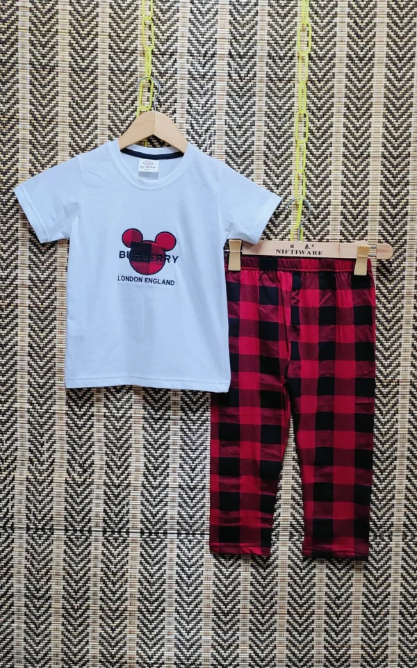 Burberry T-Shirt Pajama Set for Girls