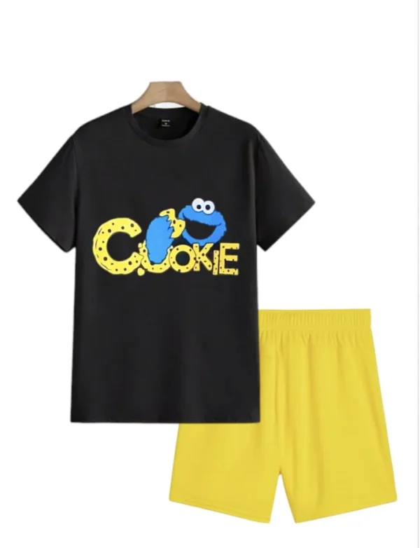 2025 MOMS FAVORITE Cooke Black Yellow T-shirt For Boys